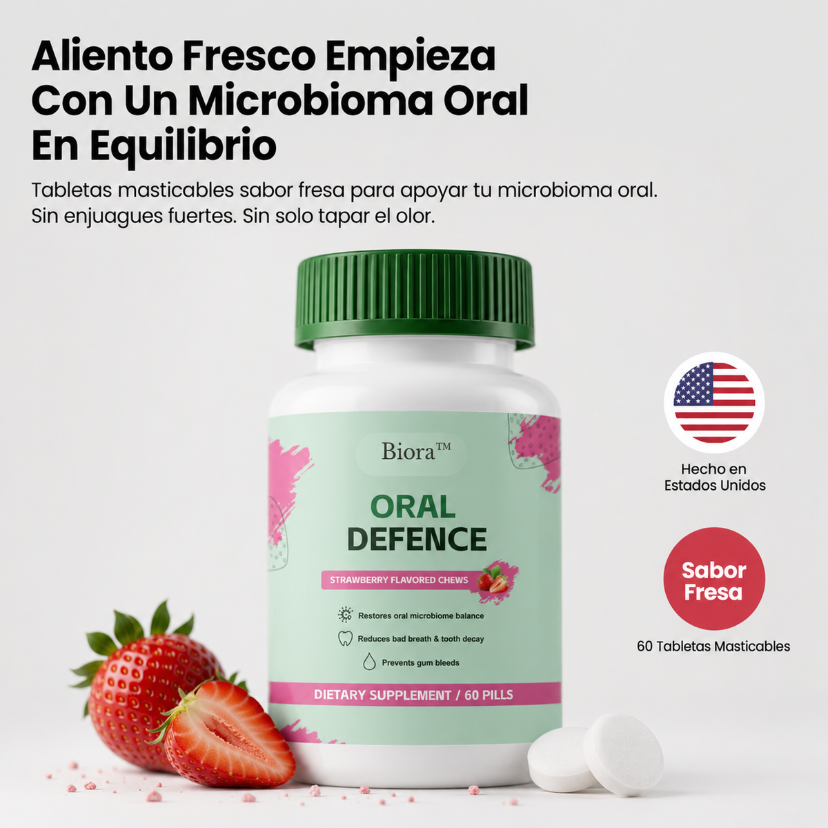 Biora™ Probióticos Orales - Tabletas masticables
