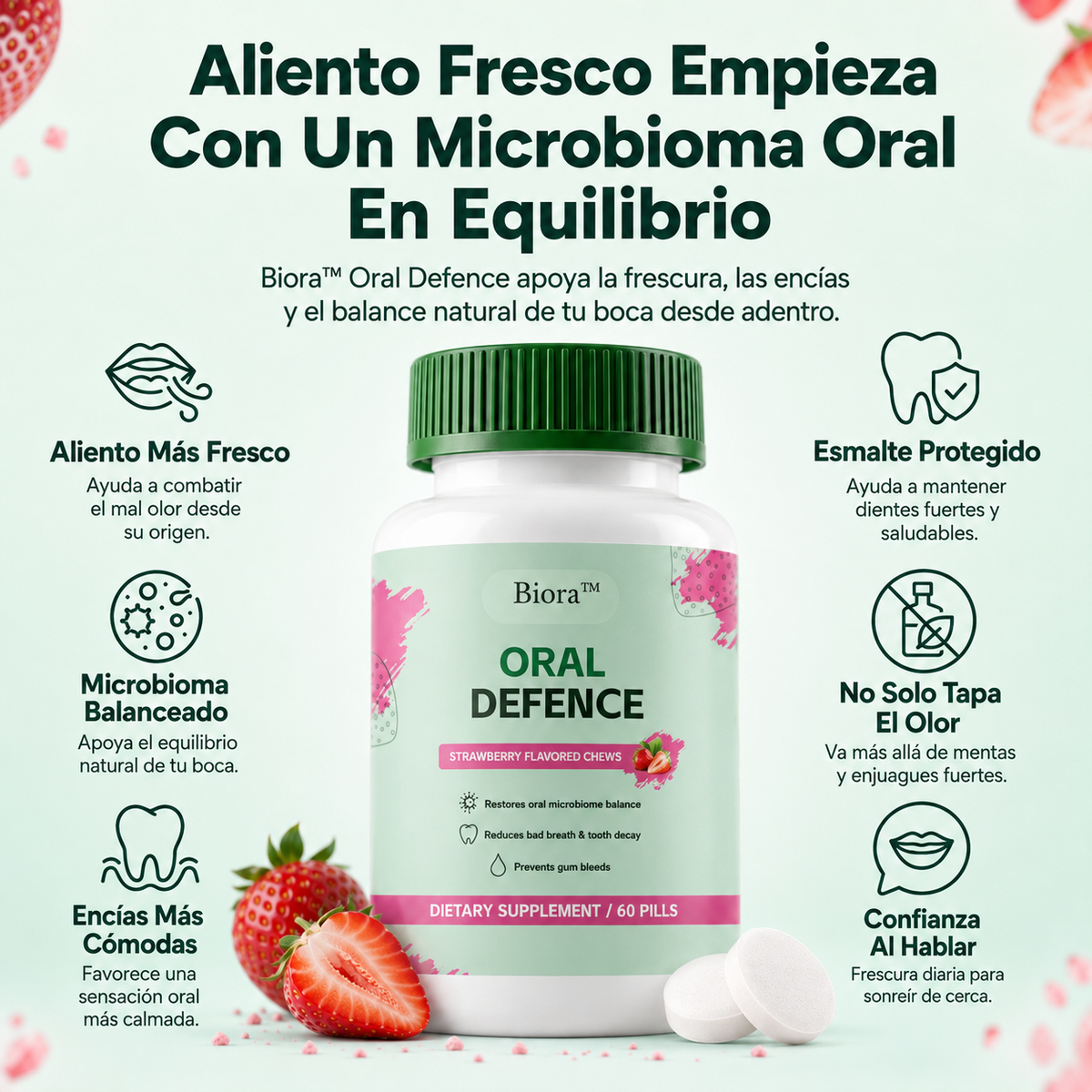 Biora™ Probióticos Orales - Tabletas masticables